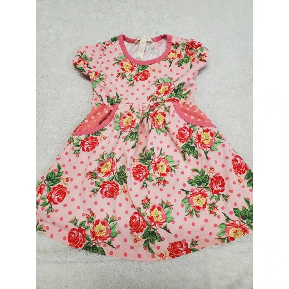 Matilda Jane Pretty in Pink Floral Polka Dot Casual Dress Girl 18 24‎ months